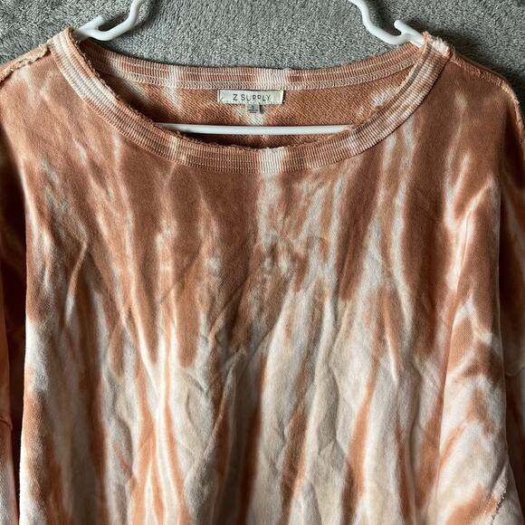 Z Supply Tempest Tie Dye Cropped Pullover Sweatshirt Size Small Loungewear New - Picture 7 of 7